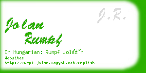 jolan rumpf business card